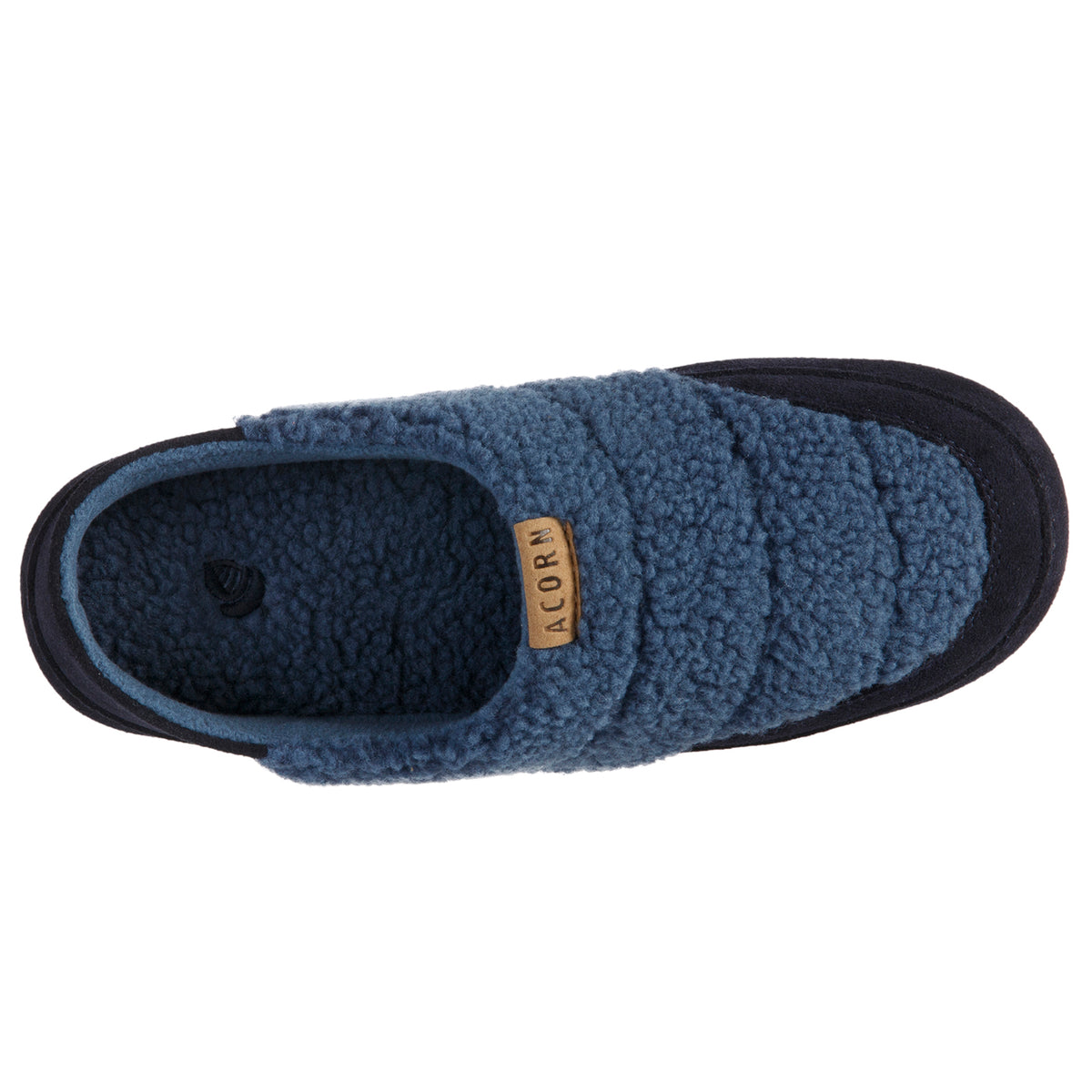 Acorn Women's Quilted Recycled Berber with Suede Hoodback Slippers