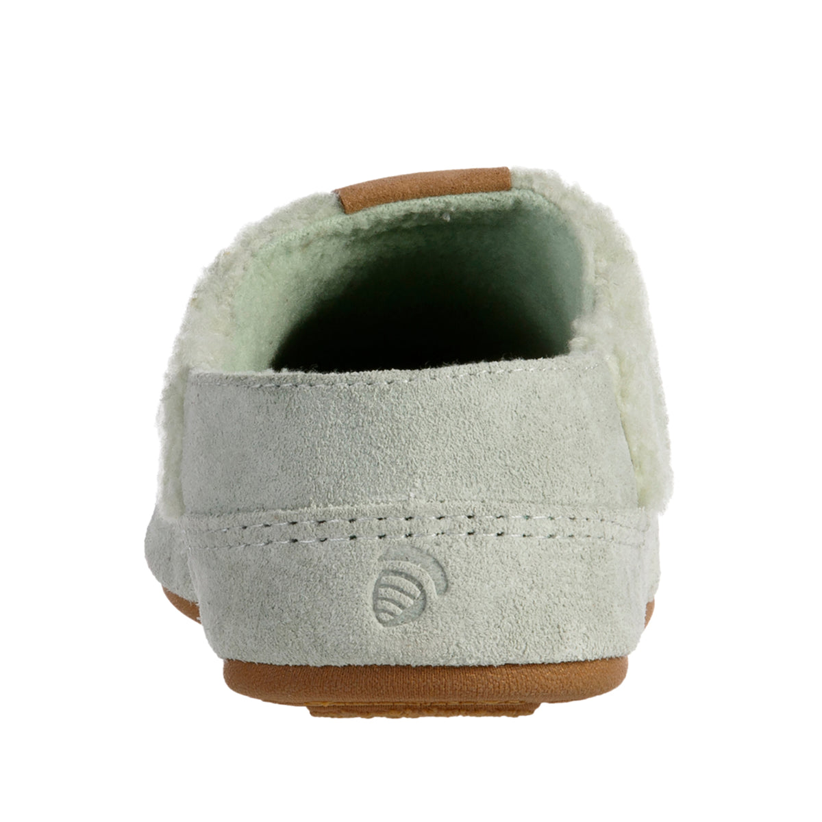 Acorn Women's Recycled Berber with Suede Hoodback Slippers with Woven Trim